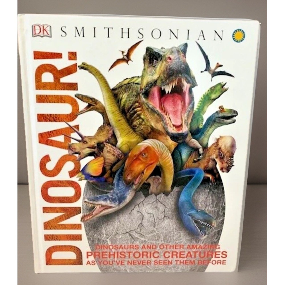 Dinosaur Art History Book Large Table Decor Hardcover Smithsonian Staging Retro